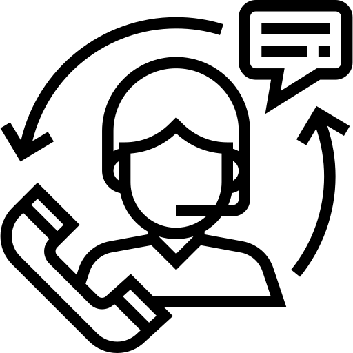 Icon representing call recording and transcription services for customer support and phone conversations.