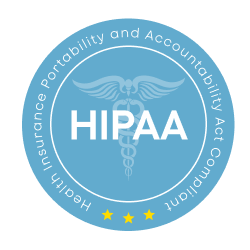 HIPAA Compliant seal for Health Insurance Portability and Accountability Act.