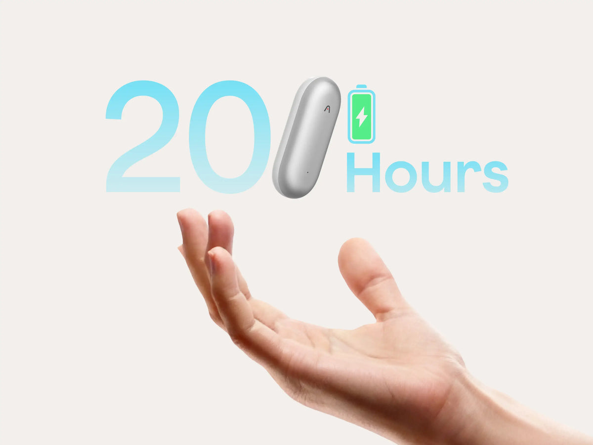 Plaud NotePin AI voice recorder features up to 200 hours of battery life.