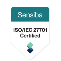 Sensiba ISO/IEC 27701 Certified badge.