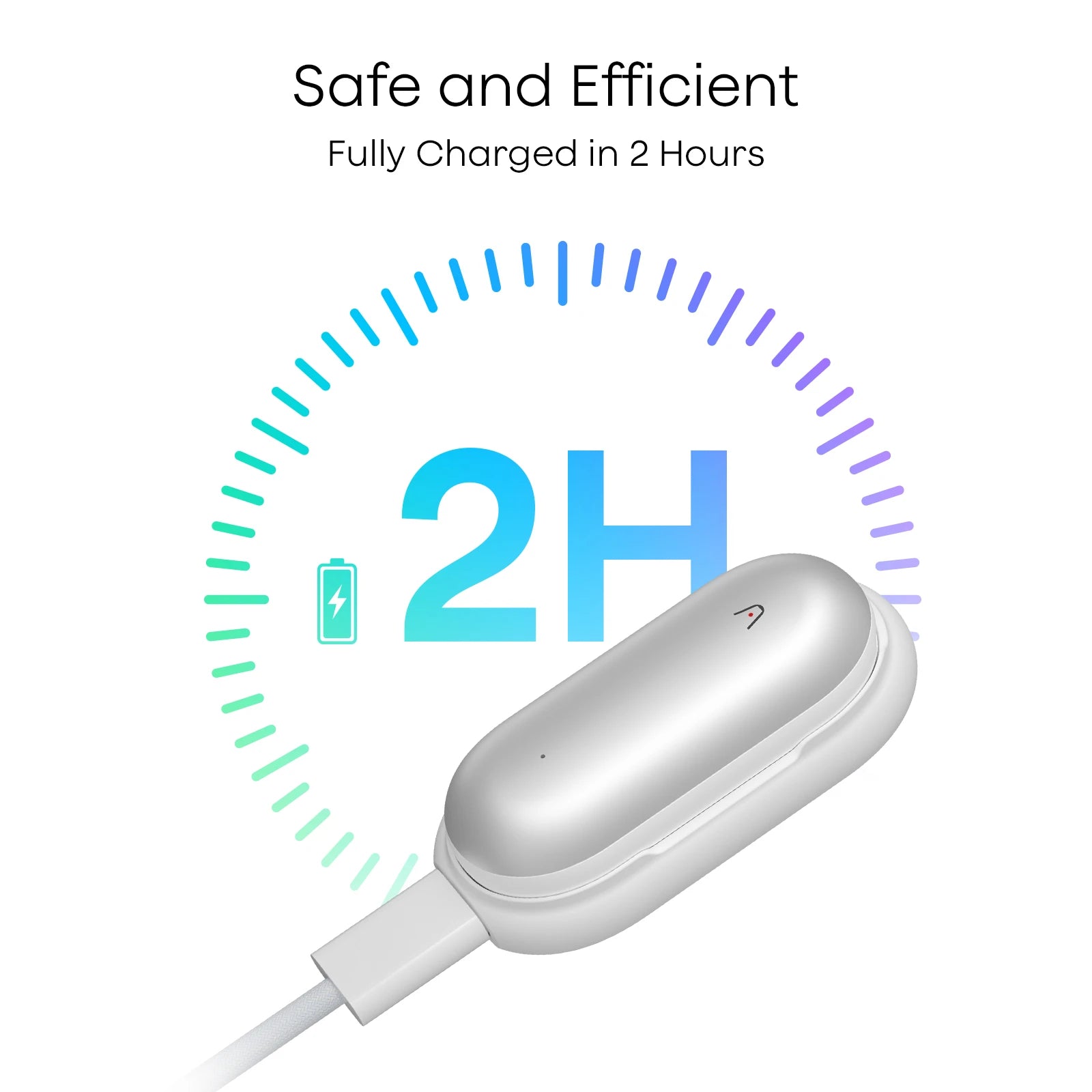 The PLAUD NotePin fully charges in 2 hours, providing safe and efficient power.