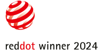 Red Dot Winner 2024 design award logo.