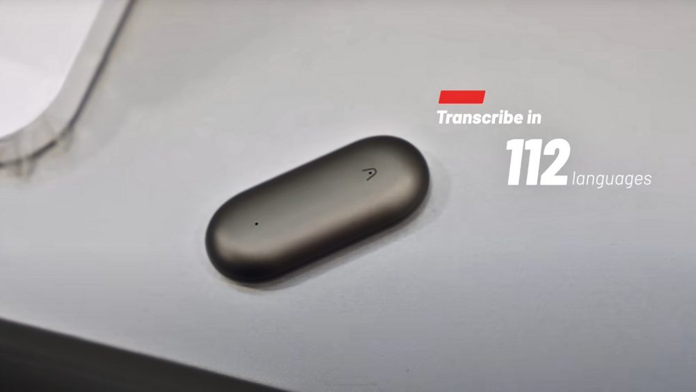 The PLAUD NotePin AI voice recorder can transcribe in 112 languages.