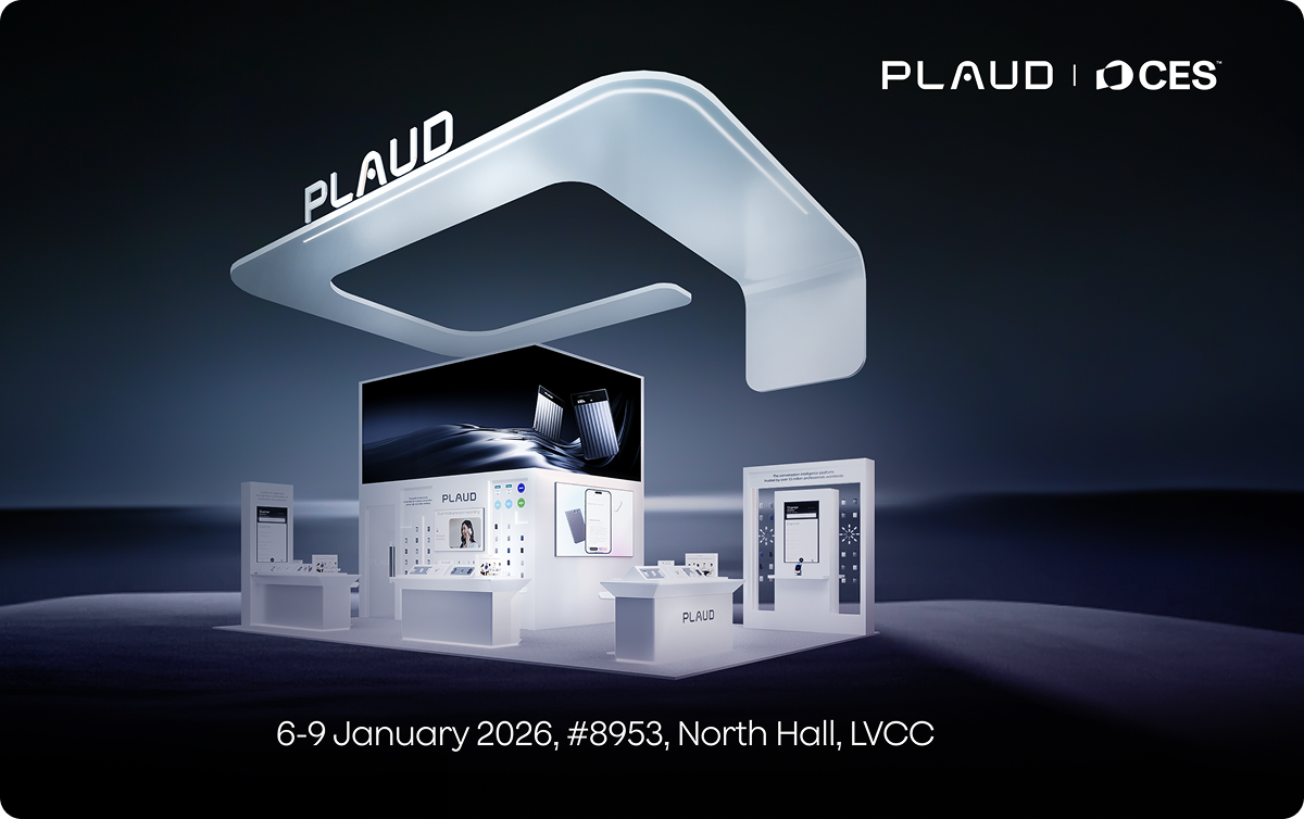 PLAUD booth at CES 2026, January 6-9, North Hall, LVCC booth #8953.