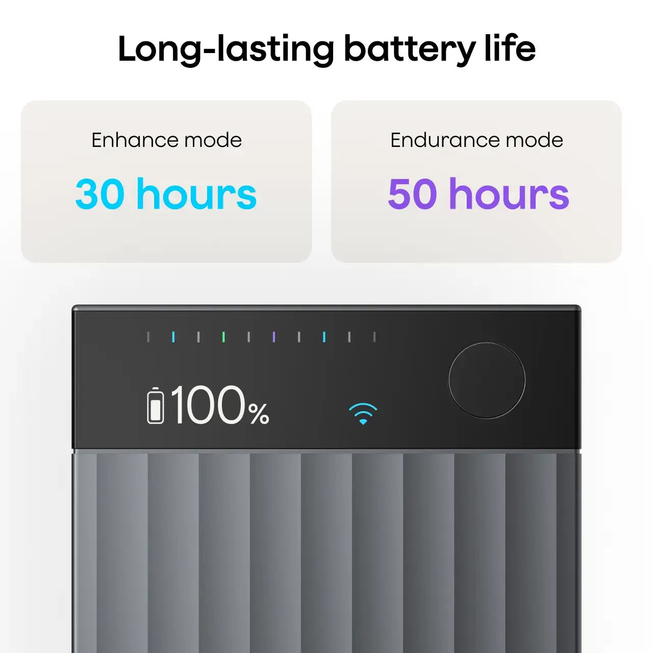 Plaud Note Pro battery life: 30 hours in Enhance mode and 50 hours in Endurance mode.
